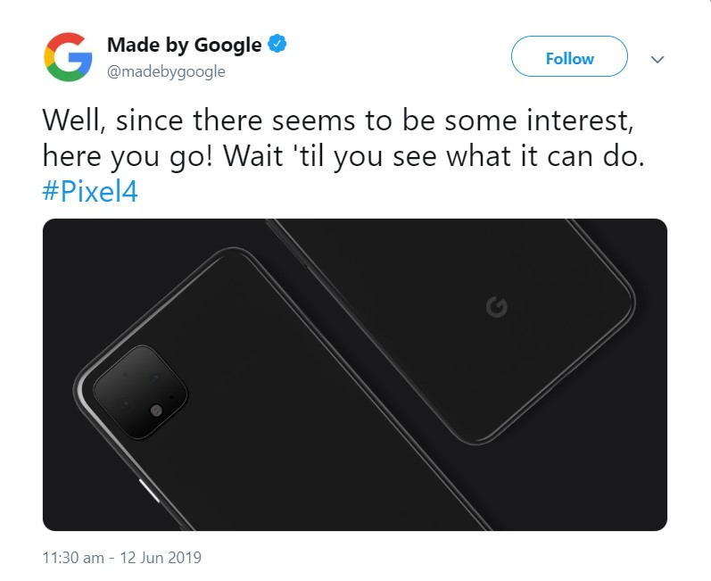 Google Leaks Its Upcoming Pixel 4 Smartphone