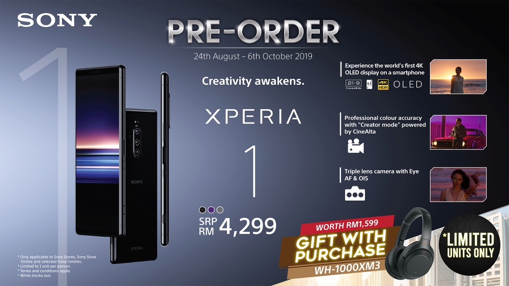 Sony Offers Free ANC HeadPhones For Pre-Orders of Its New Xperia 1 Smartphone