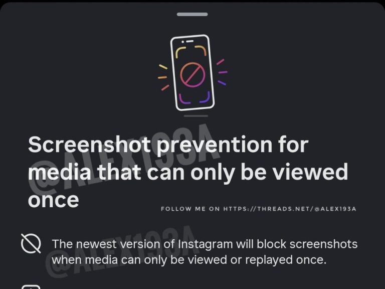 Instagram View Once Screenshot Block