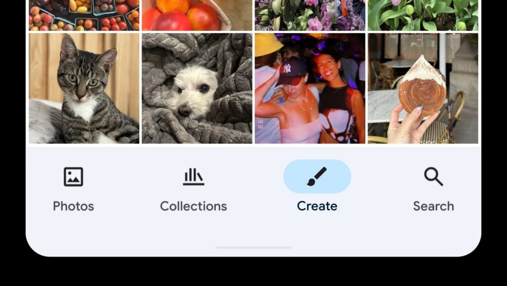 Google Photos new AI features Create