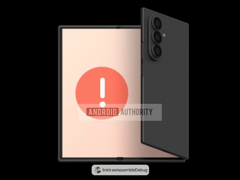 Samsung Tri-fold Smartphone Animation Warning
