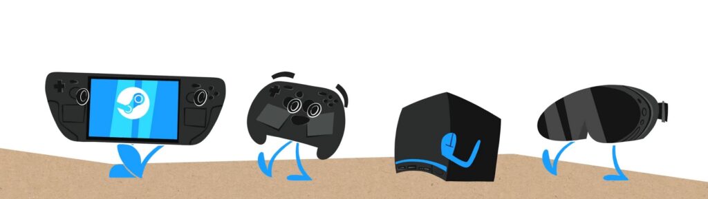 Steam Deck Steam Machine Steam Controller and Steam Frame Headset