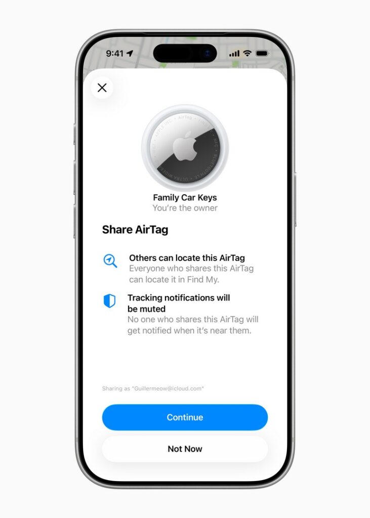 Apple AirTag Share