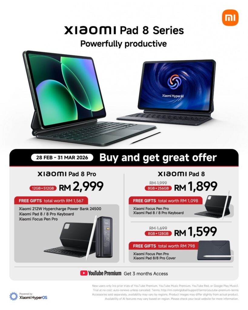Xiaomi Pad 8 Series Malaysia Price