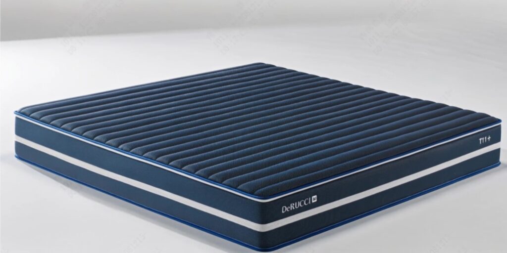 Detailed view of the DeRucci AI smart mattress technology features.
