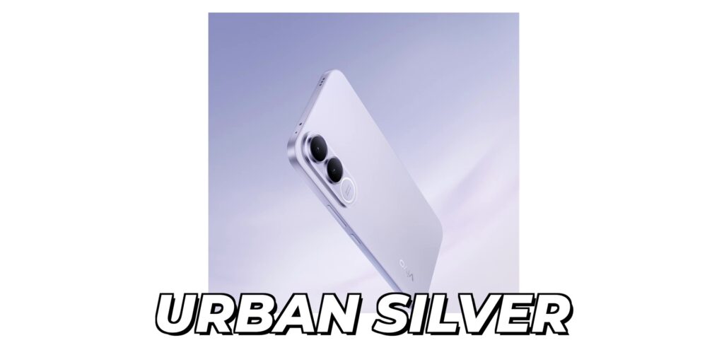 vivo V70 FE in Urban Silver color finish.