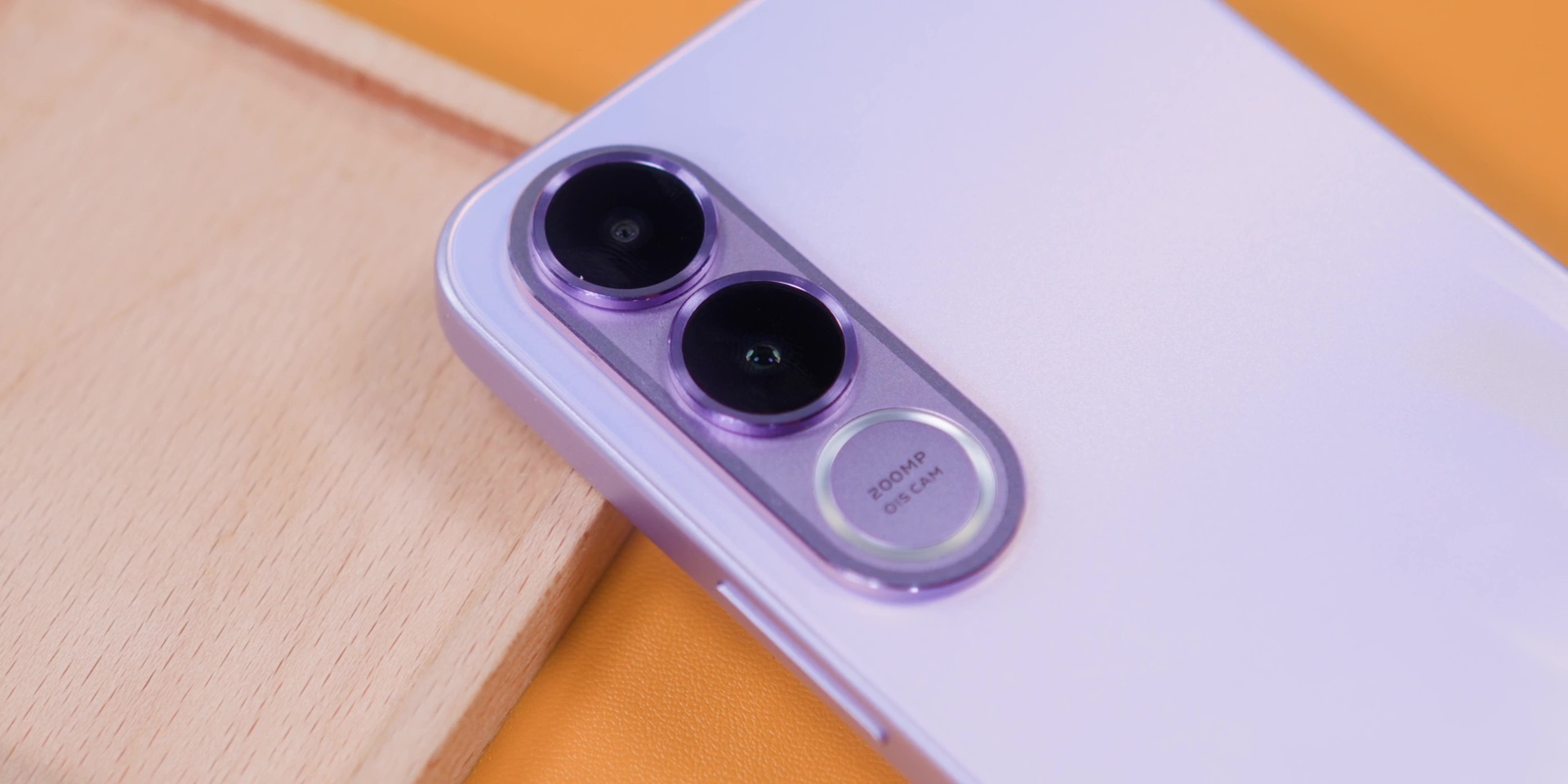 Detailed view of the rear camera module on the vivo V70 FE.