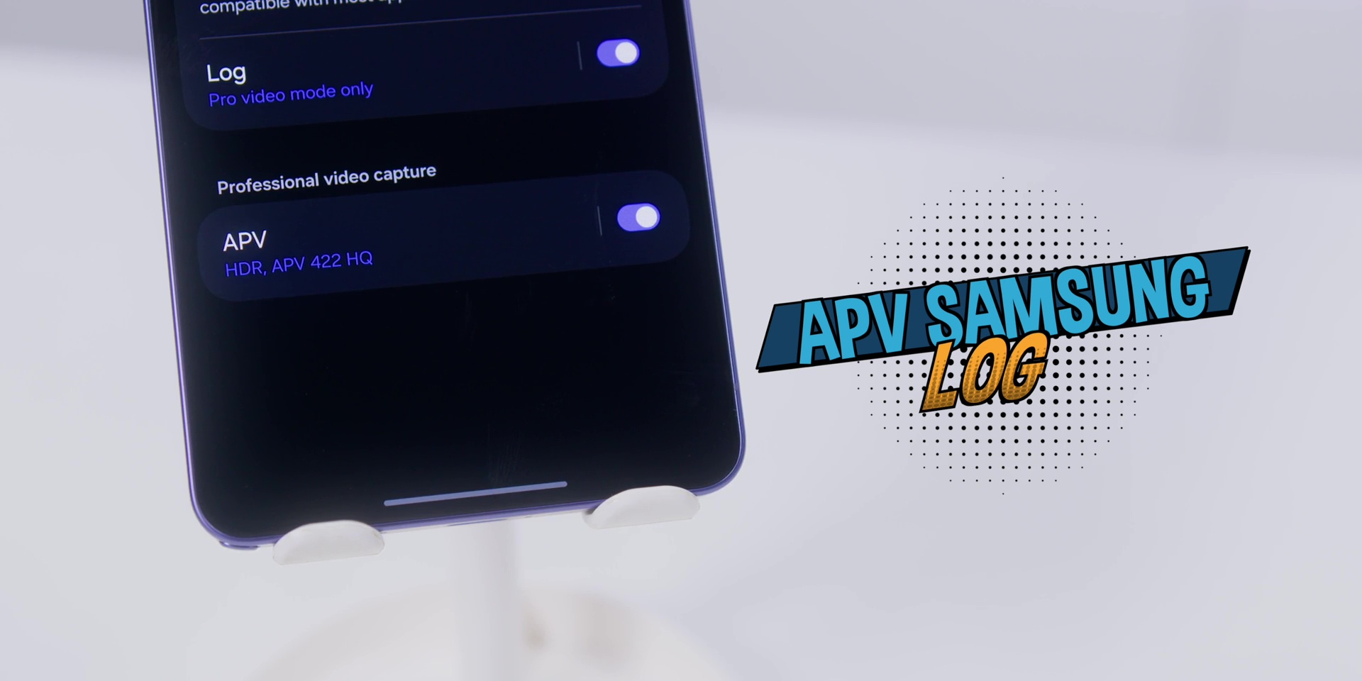Advanced Professional Video (APV) log recording interface on the S26 Ultra.