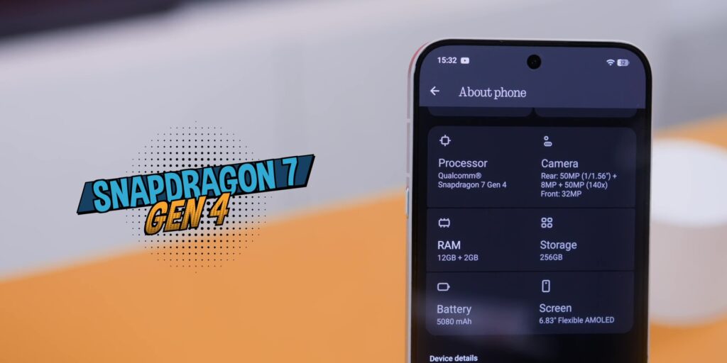 Nothing Phone (4a) Pro: RM300 ($75) More. But Is It Actually Worth It? 14 Technical graphic showcasing the Snapdragon 7 Gen 4 chipset powering the device.
