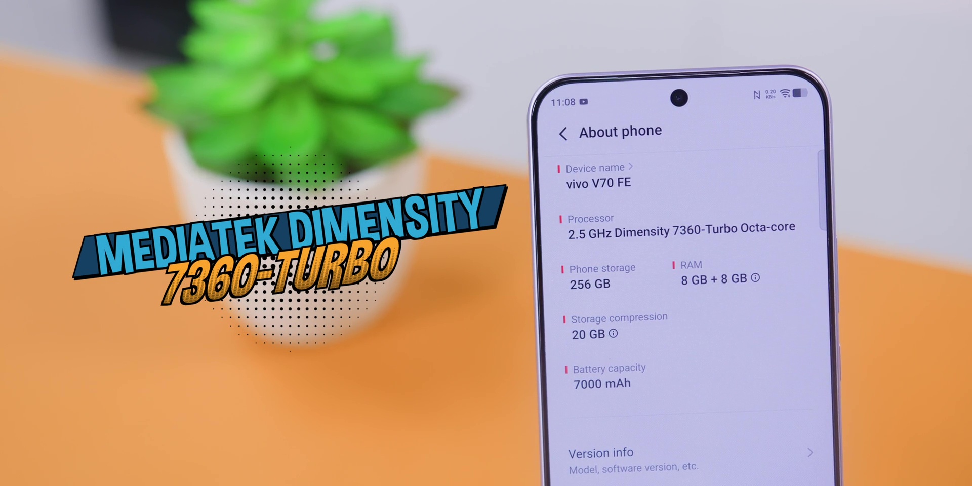 MediaTek Dimensity 7360 Turbo processor chipset graphic.