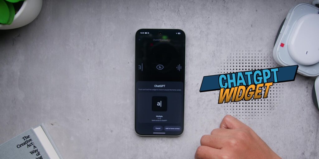 Nothing Phone (4a) Pro: RM300 ($75) More. But Is It Actually Worth It? 22 Close-up of the integrated ChatGPT widget