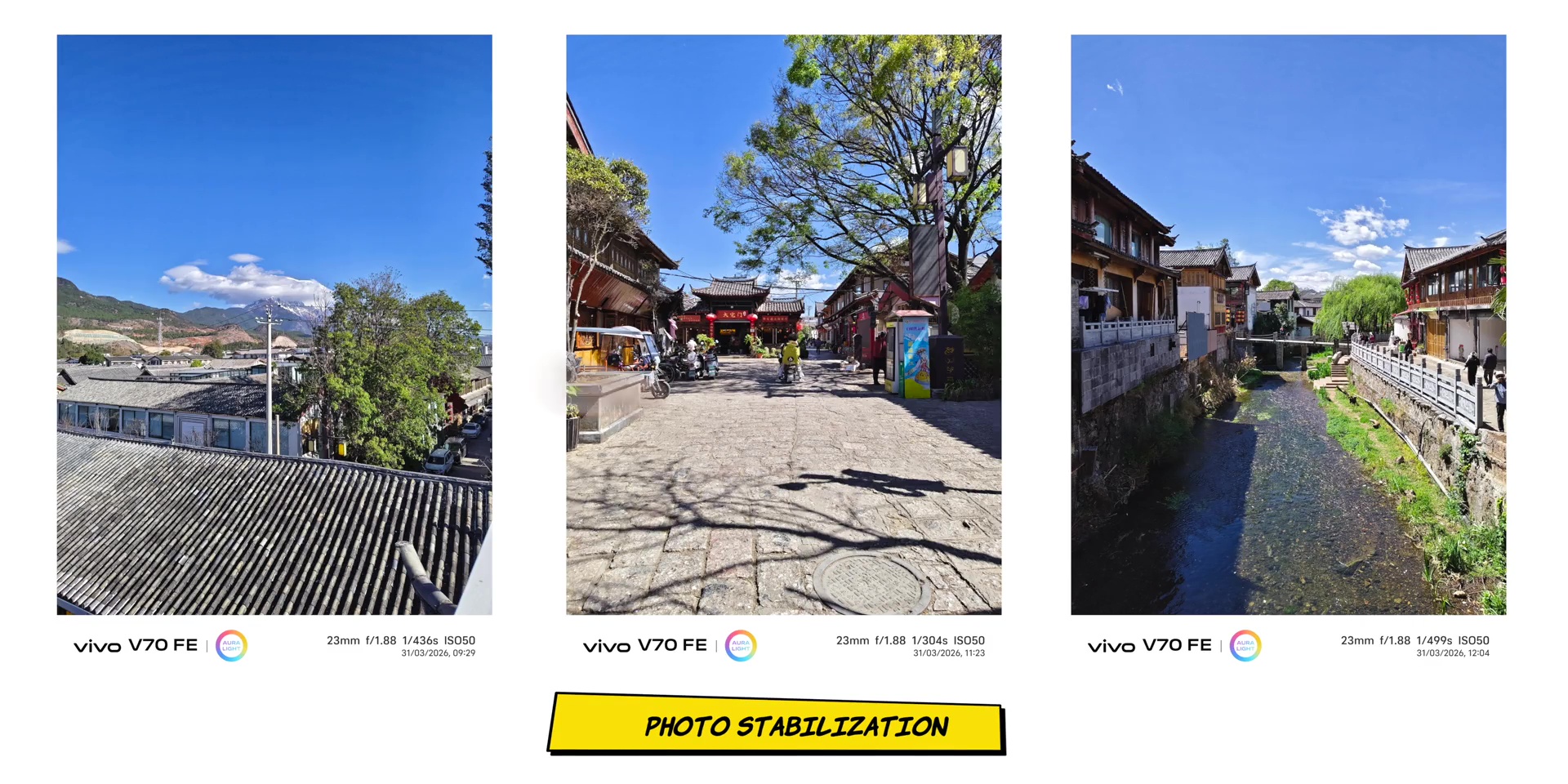 Demonstration of steady photo capture in motion.