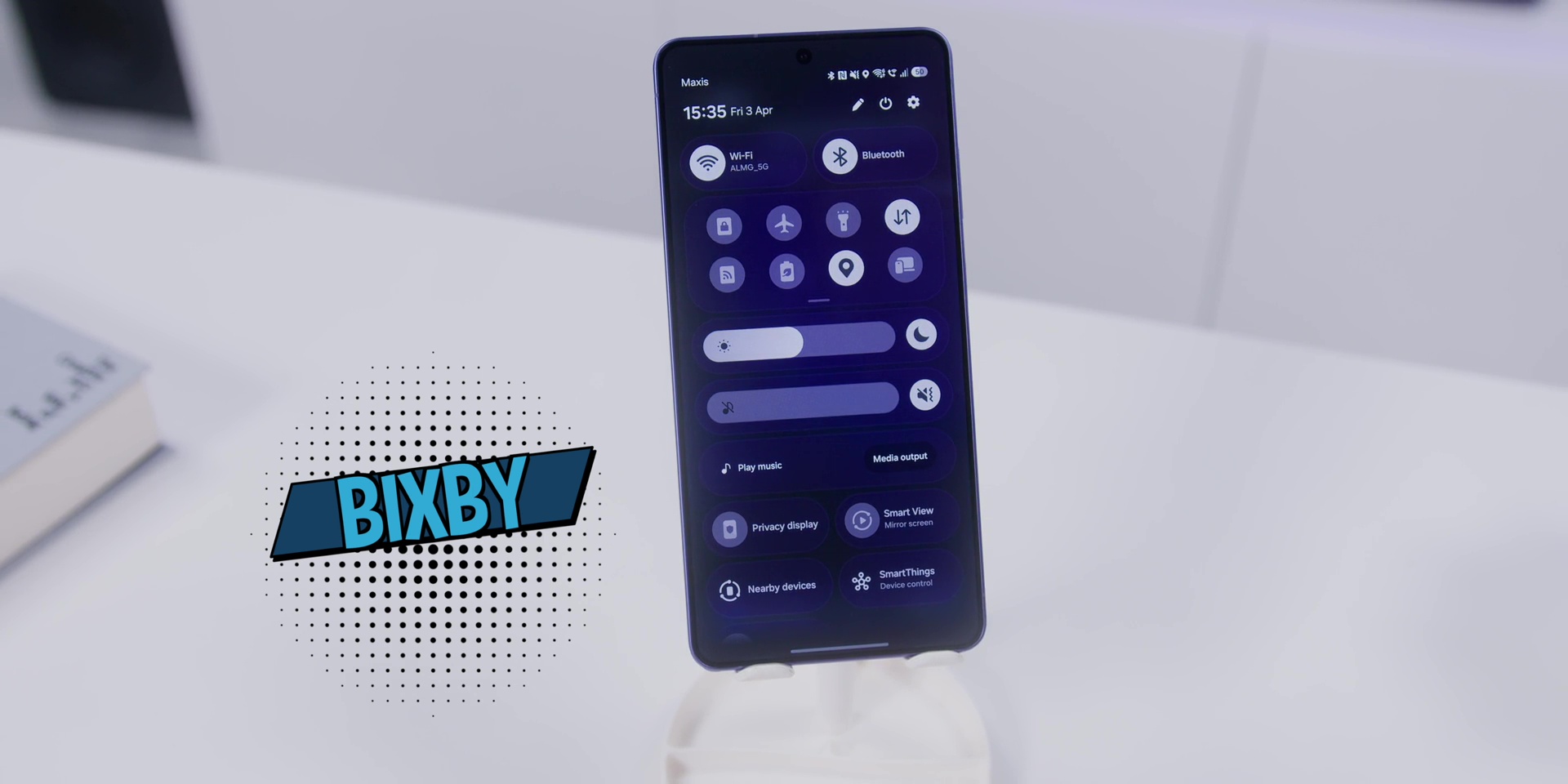 Activating the updated Bixby AI assistant on the Galaxy S26 Ultra.