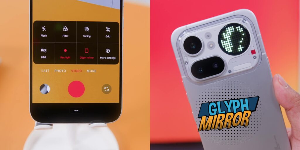 Nothing Phone (4a) Pro: RM300 ($75) More. But Is It Actually Worth It? 45 Demonstration of the Glyph Interface used as a fill light for mirror selfies.