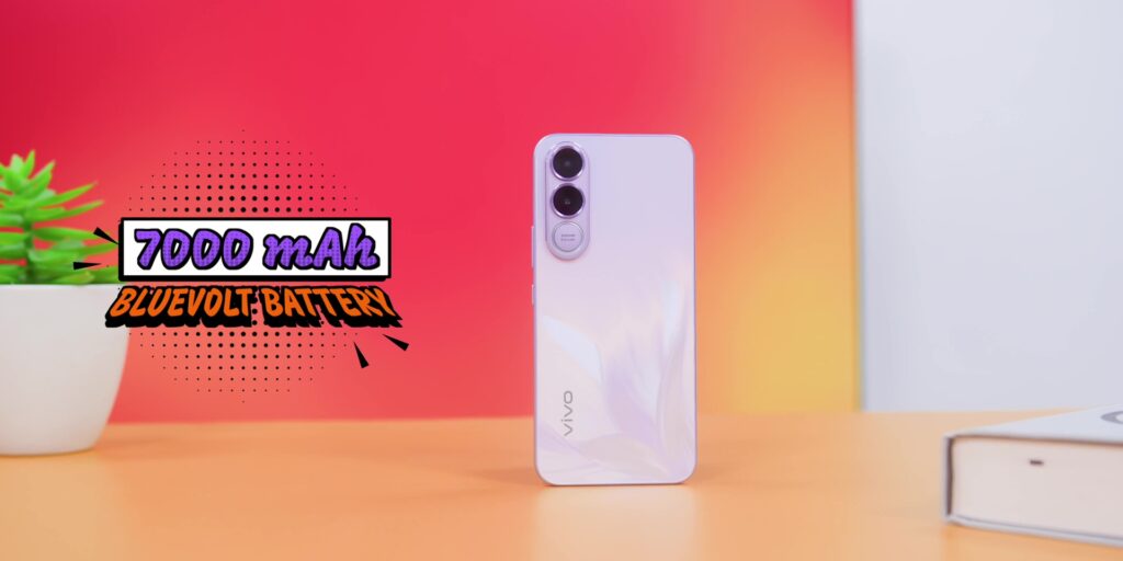 7000mAh BlueVolt high-capacity battery graphic.