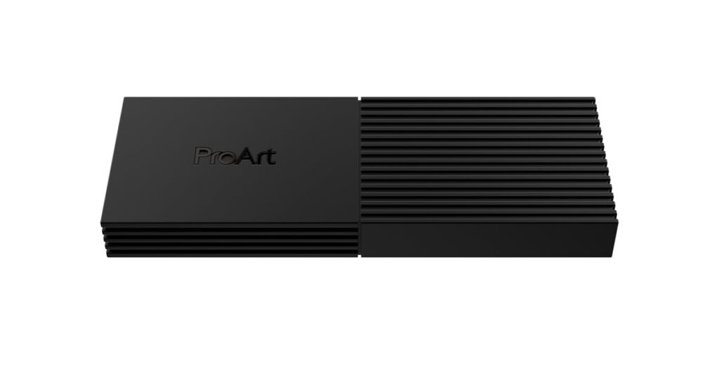 ASUS ProArt PA40SU USB4 SSD enclosure top view front