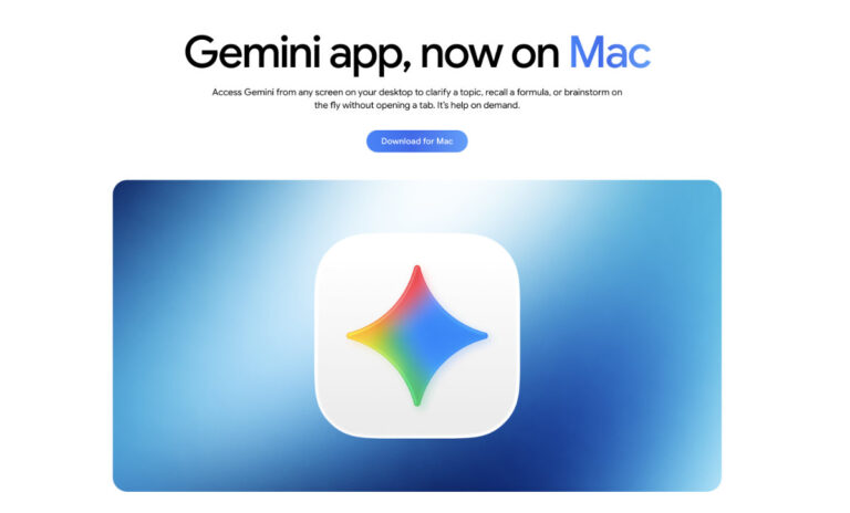 Google Gemini app, now on Mac
