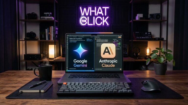 MacBook Pro with Google Gemini vs Anthropic Claude on Desktop