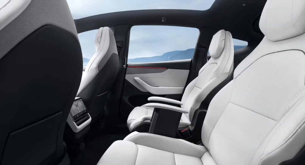 Tesla Model Y L interior cabin white