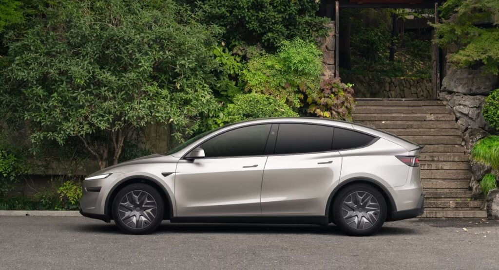 Tesla Model Y L side profile garden