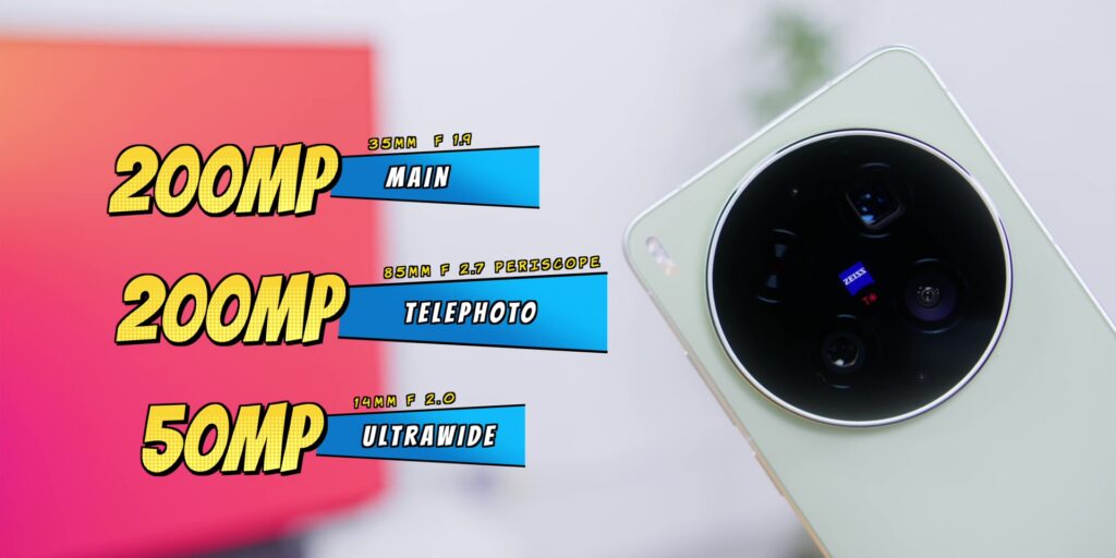 Detailed rear camera specifications of the vivo X300 Ultra.