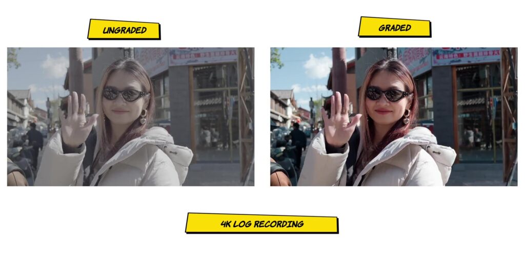 Example of 4K Log video recording for professional color grading on the vivo X300 Ultra.