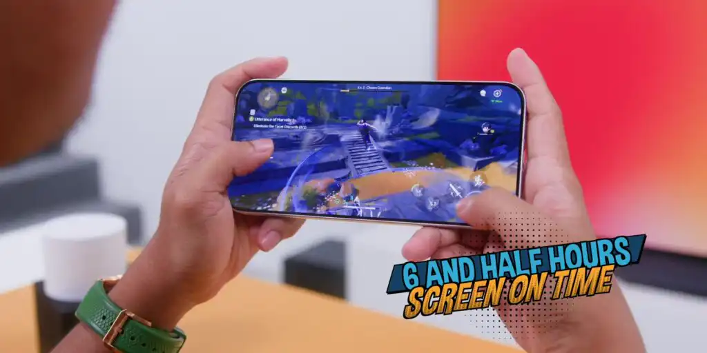 Interface screenshot or graphic demonstrating the long-lasting battery life of the POCO F8 Ultra.