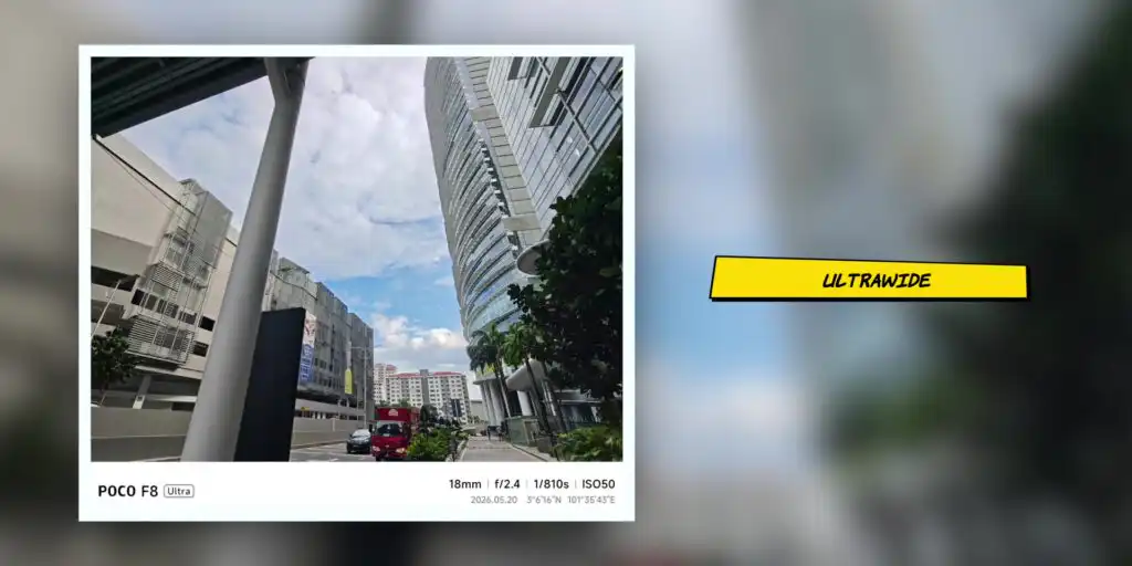 First example of an ultra-wide angle landscape photo captured with the POCO F8 Ultra.
