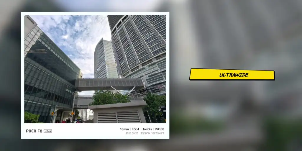 Second example of an ultra-wide angle shot showcasing image clarity and perspective.