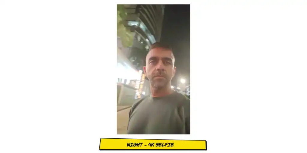 Video frame demonstrating 4K front-facing camera electronic image stabilization.
