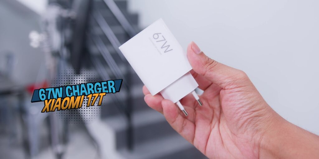 Xiaomi 17T vs 17T Pro: Don't Buy The WRONG One! 33 Close-up of the 67W fast charger included with the base model.