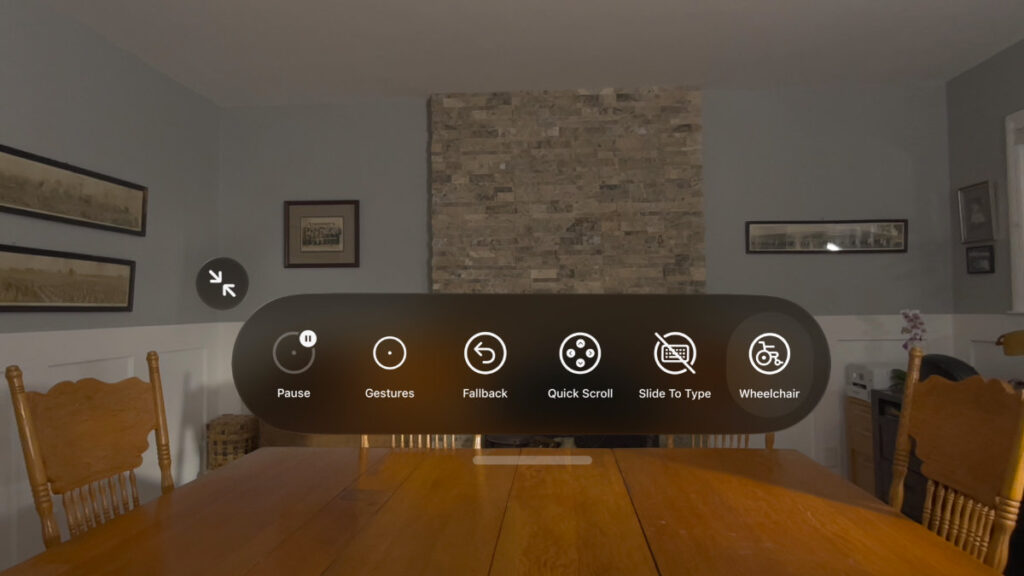 Apple Accessibility features wheelchair control with Apple Vision Pro