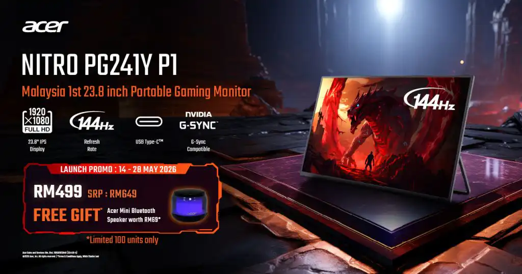 Acer Nitro PG241Y P1 launch promo banner
