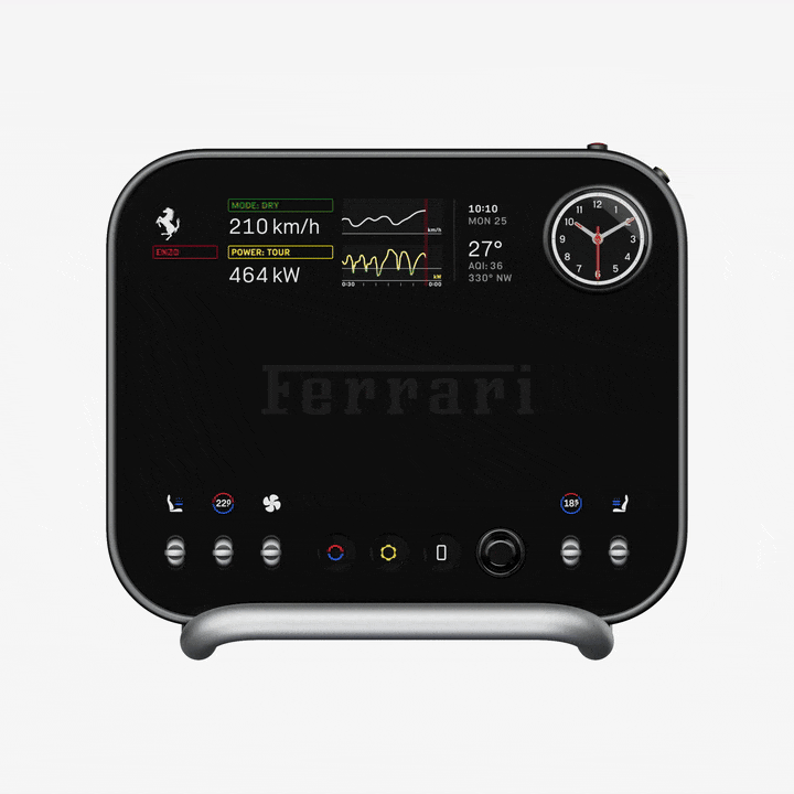 Ferrari Luce interior center touchscreen