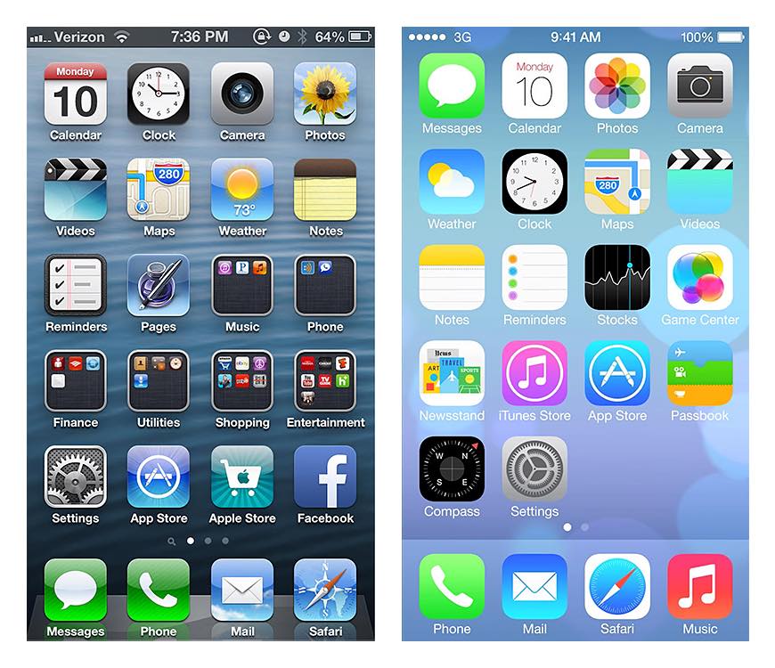 The WWDC Hall of Fame: iOS 7 Flat Design kills iOS 6 Skeuomorphism
