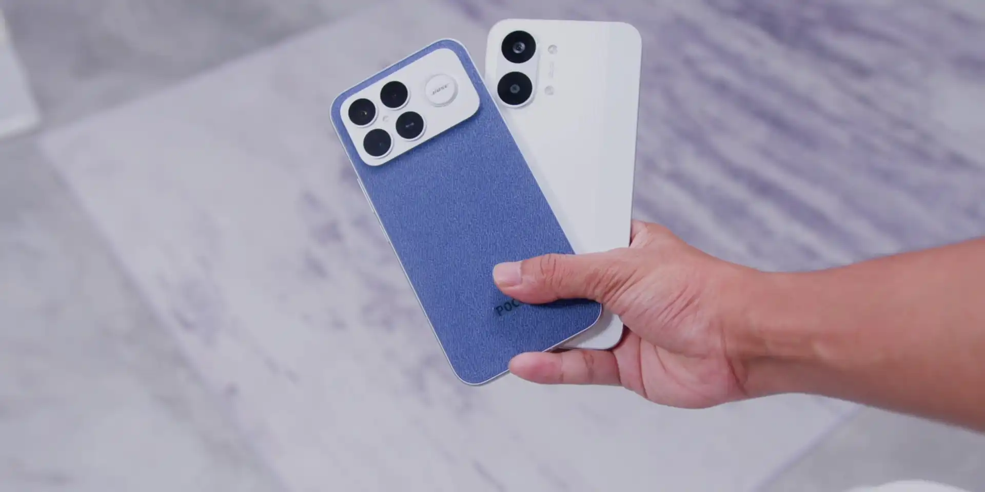 Side-by-side comparison of POCO F8 Ultra and POCO X8 Pro Max