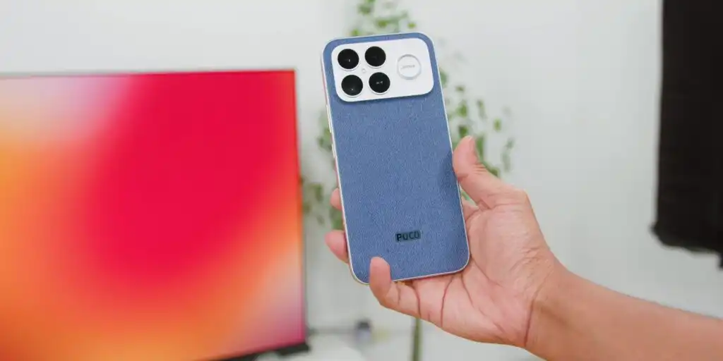 POCO F8 Ultra design in Denim Blue