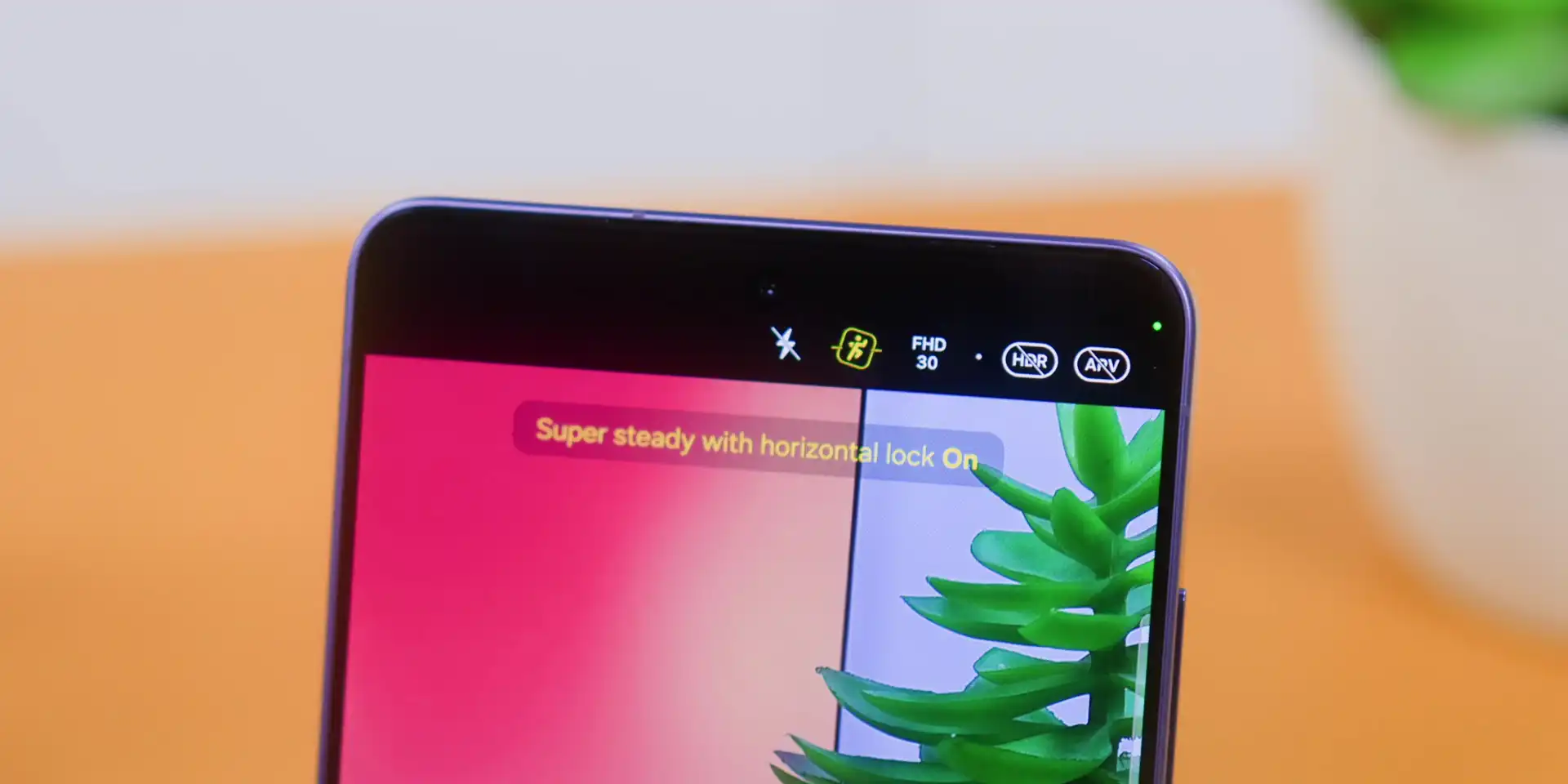 Horizontal Lock Samsung Galaxy S26 Ultra Super Steady mode on