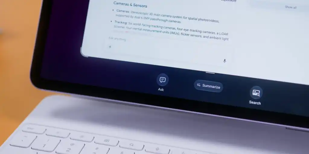Siri AI visual intelligence on iPad