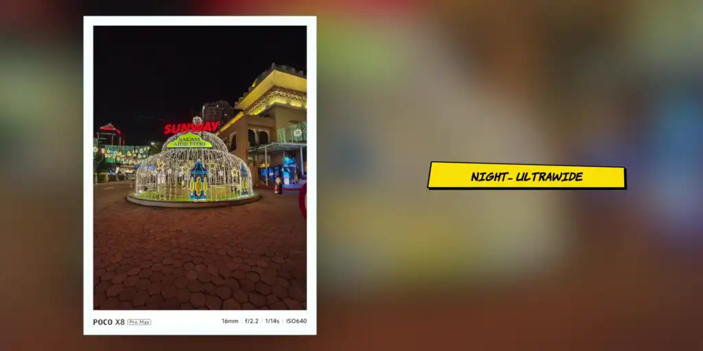 POCO X8 Pro Max night mode camera sample