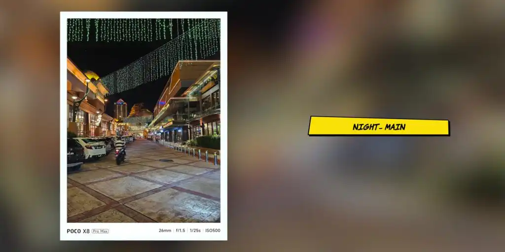 POCO X8 Pro Max night mode camera sample