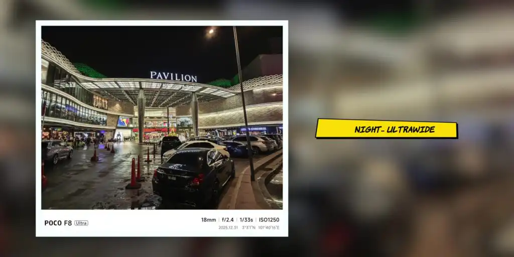 POCO F8 Ultra night mode camera sample