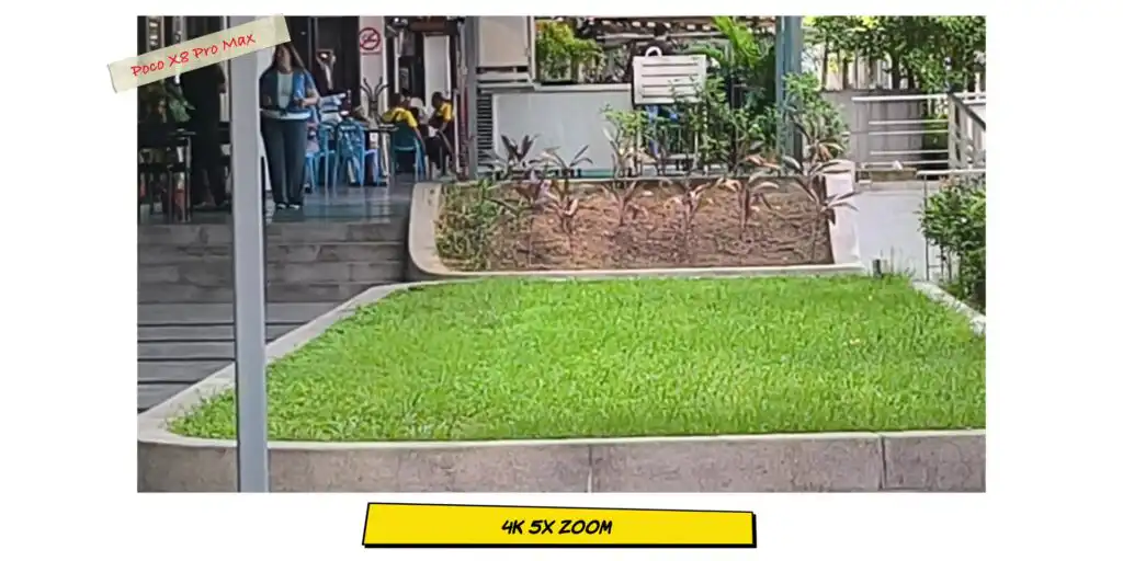 POCO X8 Pro Max 4K video capture at 5x zoom