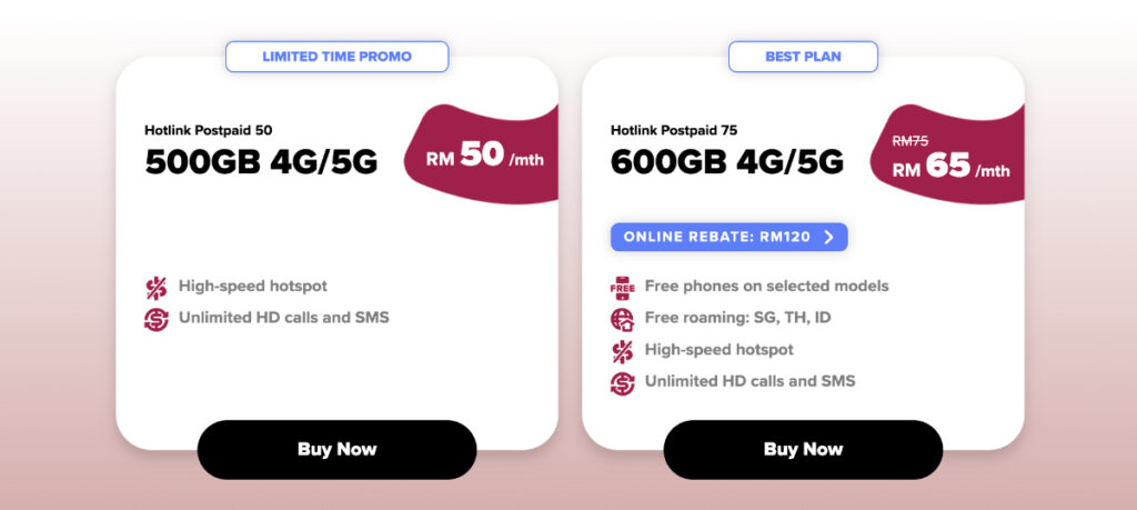 hotlink postpaid 50 75 limited time promo