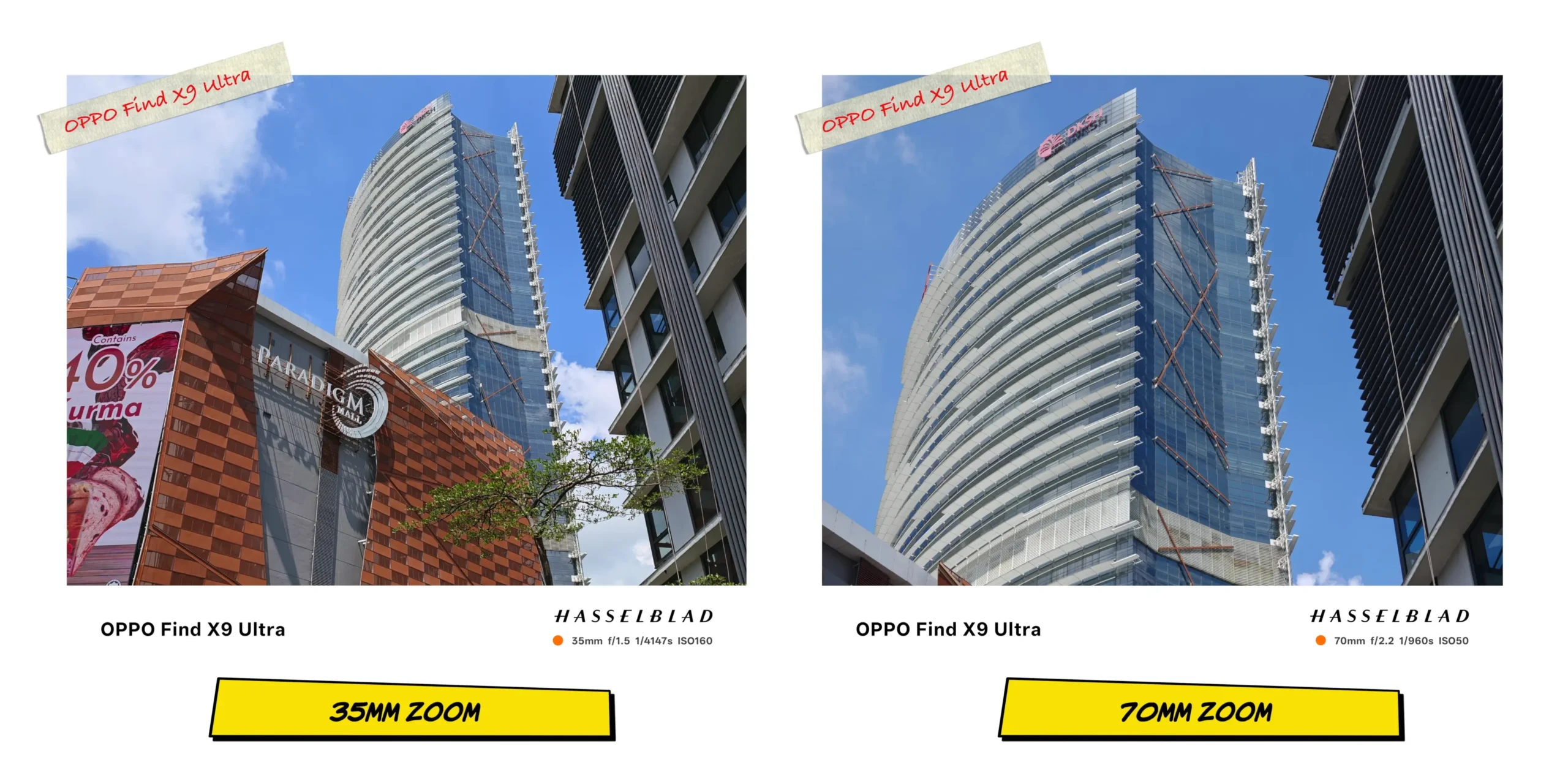 vivo X300 Ultra vs OPPO Find X9 Ultra: Camera Comparison 8 Multi-focal length demonstration on the Oppo Find X9 Ultra stepping from 35mm to 70mm zoom.