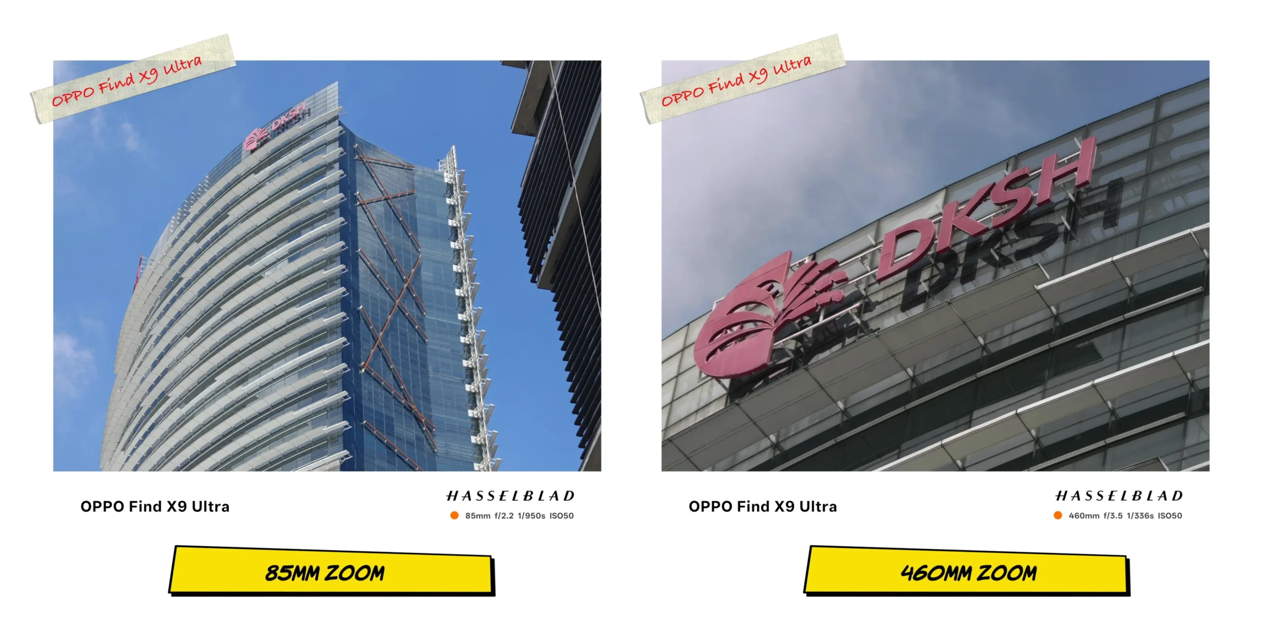 vivo X300 Ultra vs OPPO Find X9 Ultra: Camera Comparison 9 Extreme zoom range comparison on the Oppo Find X9 Ultra testing clarity from 85mm up to 460mm.