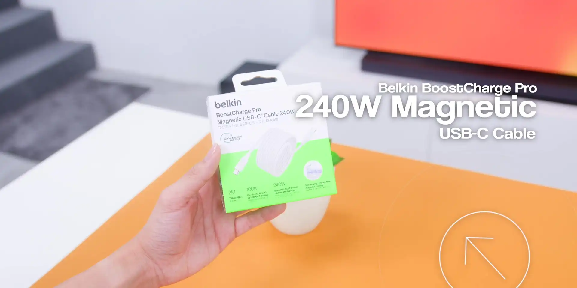 Belkin BoostCharge Pro 240W Magnetic USB-C Cable