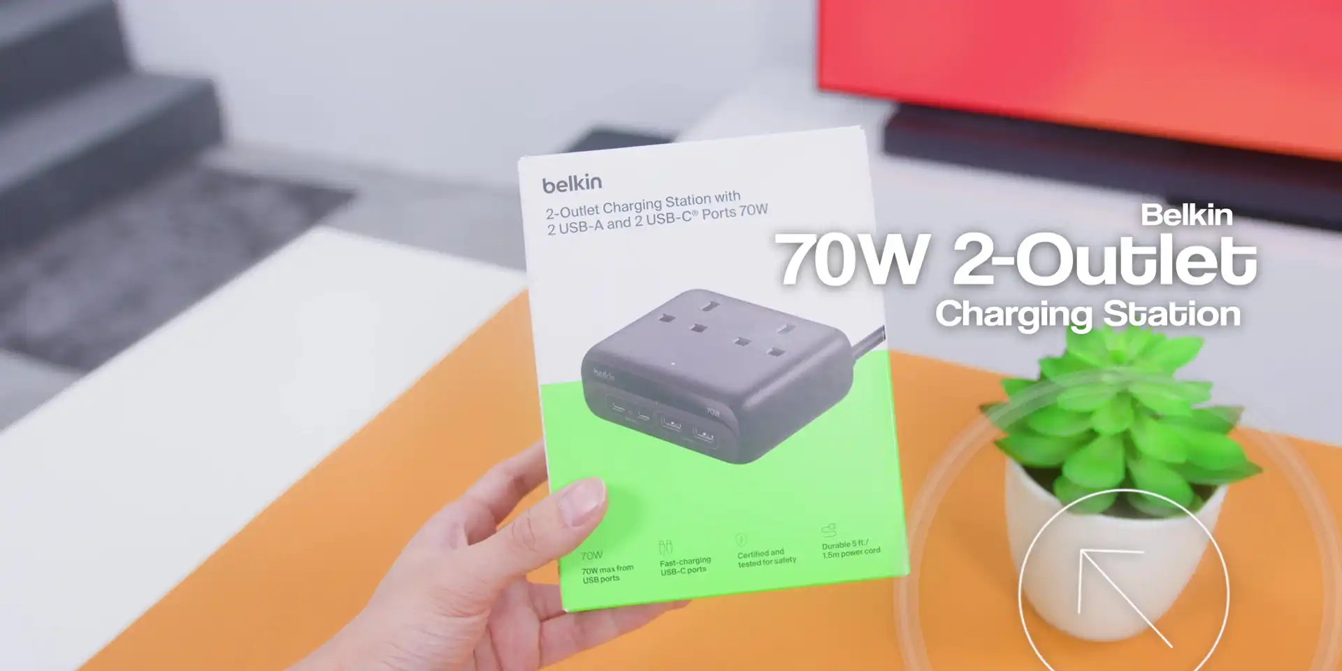 Belkin 70W 2-Outlet Charging Station