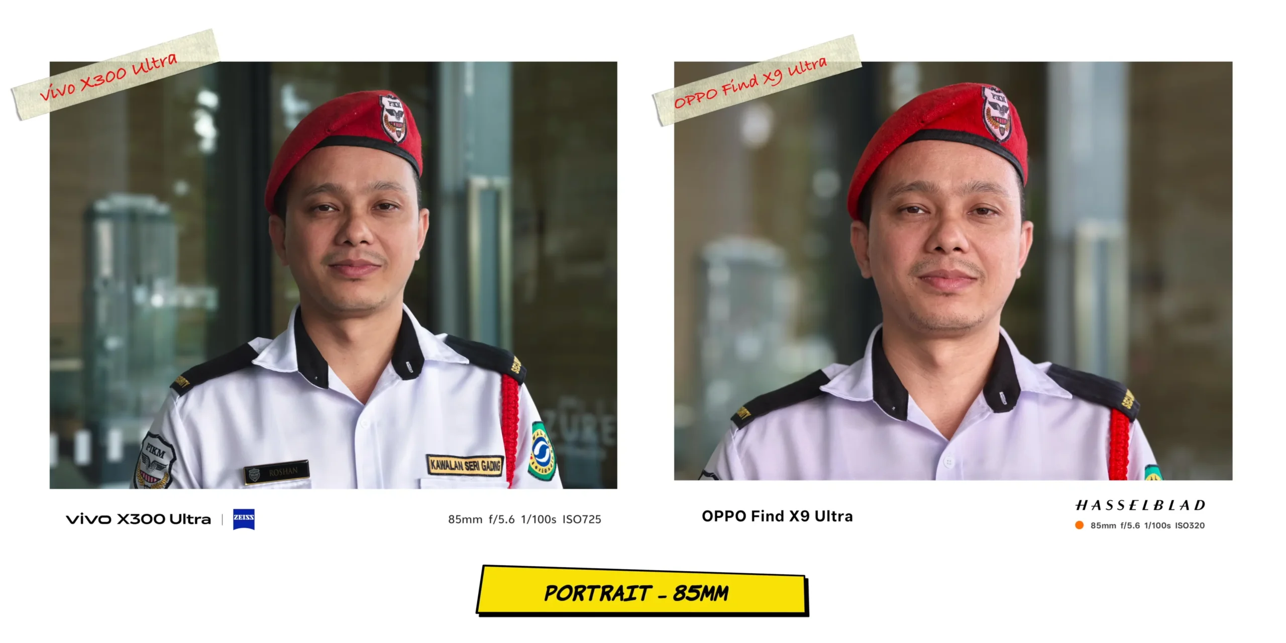 vivo X300 Ultra vs OPPO Find X9 Ultra: Camera Comparison 20 Classic portrait mode sample at 85mm evaluating edge detection around hair and clothing.