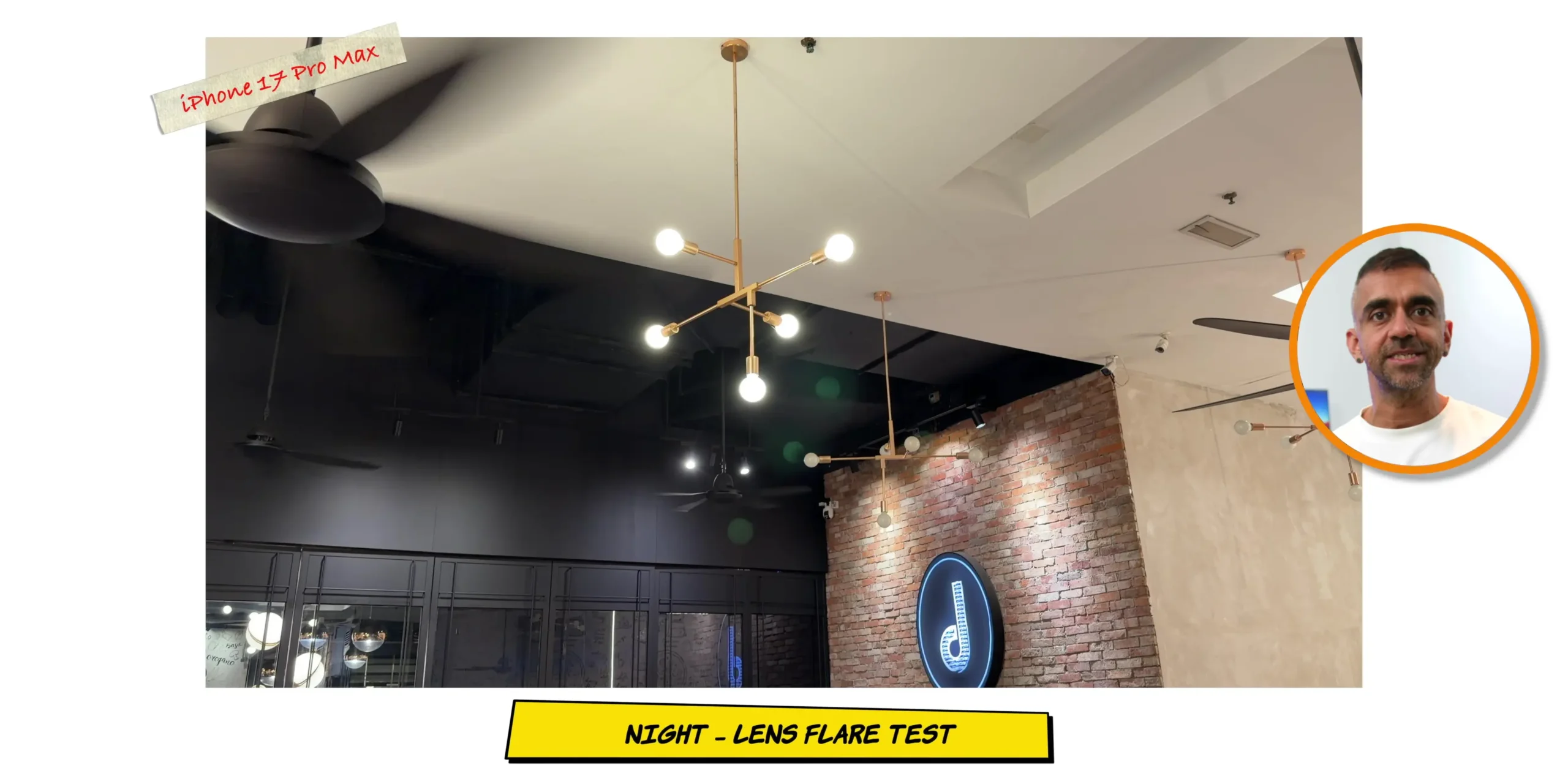 vivo X300 Ultra vs OPPO Find X9 Ultra: Camera Comparison 68 Comparative night video screenshot featuring an iPhone as a baseline to demonstrate extreme lens flare issues.